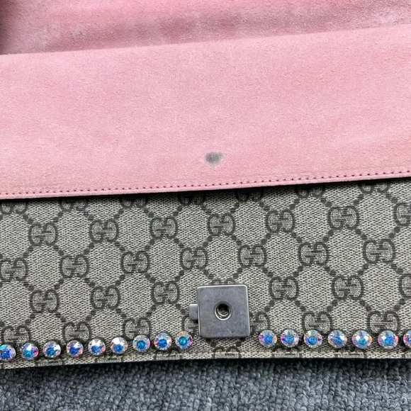 100% Authentic GUCCI Dionysus Brown Canvas Shoulder Bag - Picture 6 of 13